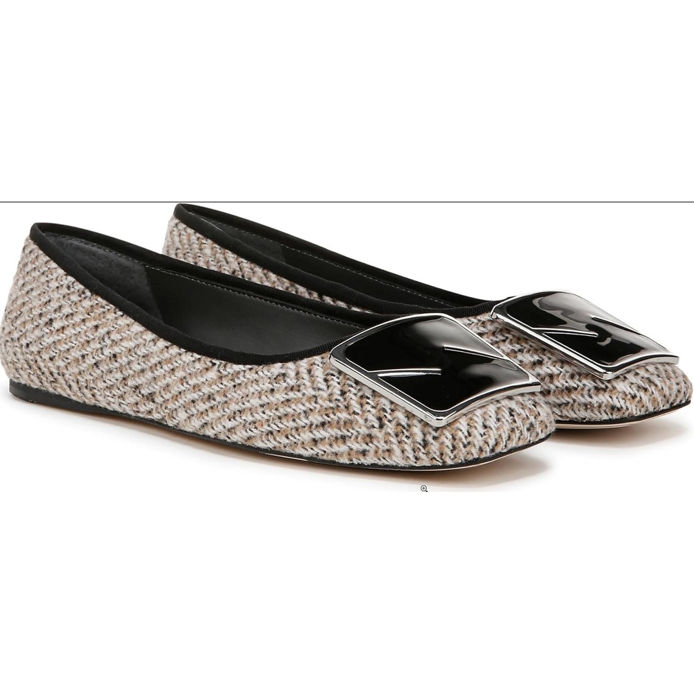 Franco Sarto Amaya Flexa Women's Slip On Ballet Flats Sz‎ 11 M Tweed Square Toe